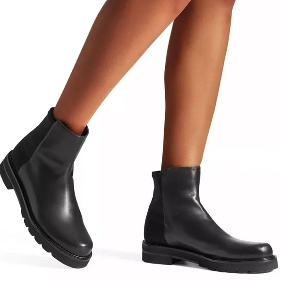 Stuart Weitzman 5050 Leather Lift Bootie Boot Size 10 Narrow AA - Picture 1 of 11